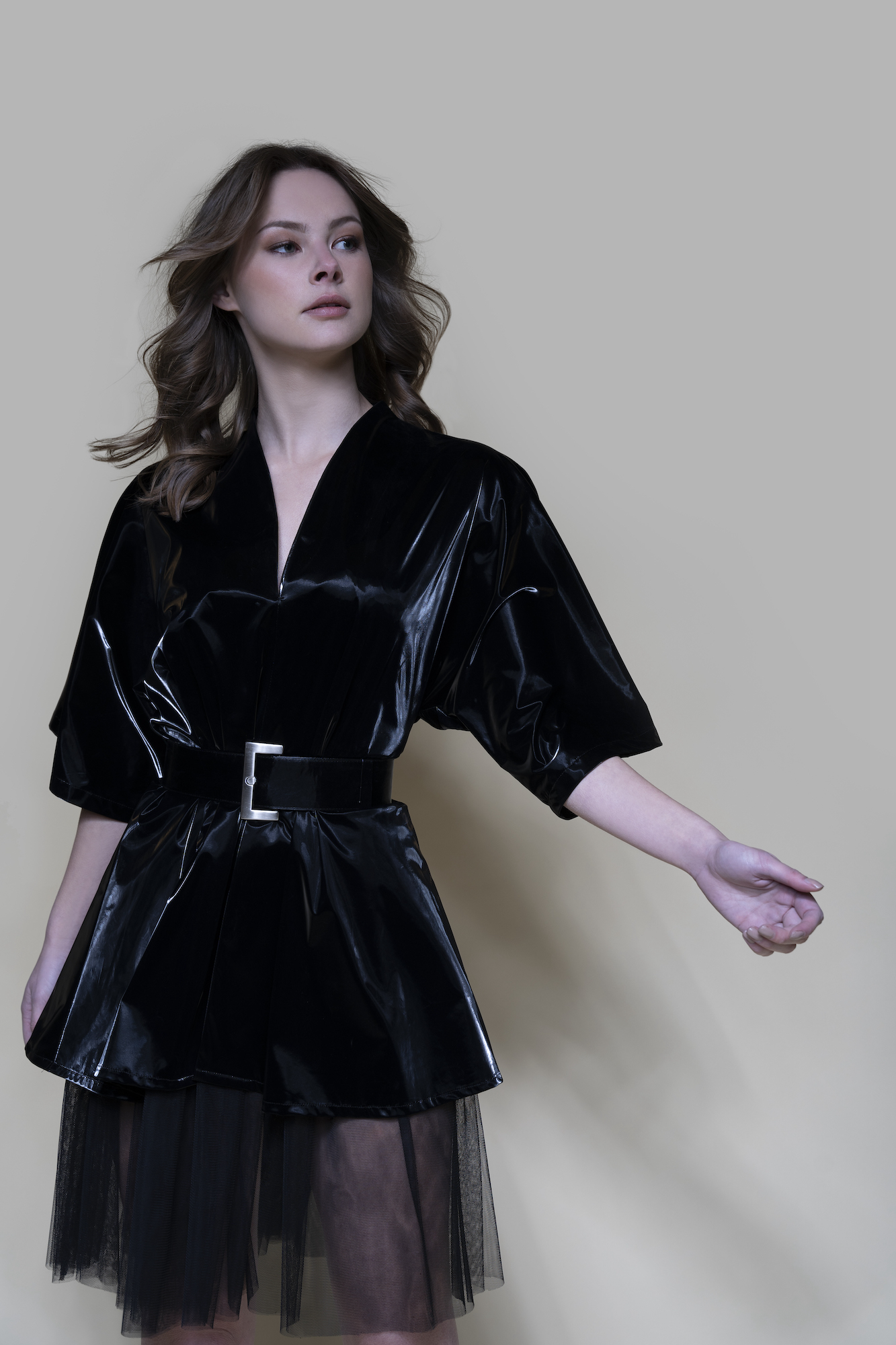 Pellen bestrating Nationaal Latex jurk zwart La-X-Mi | Exclusieve mini jurk dames in latex
